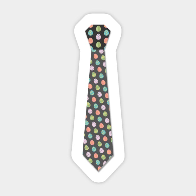 Egg Hunter Tie Cute Easter Gift Boys Kids Sticker by macshoptee
